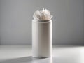 Modern White Paper Wipe Container Clean Design for Everyday Use Royalty Free Stock Photo