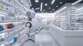 Robot pharmacy assistant Royalty Free Stock Photo