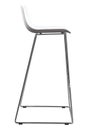 Modern White Plastic Bar Stool. Designer bar chair isolated on white