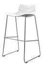 Modern White Plastic Bar Stool. Designer bar chair isolated on white