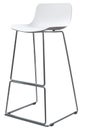 Modern White Plastic Bar Stool. Designer bar chair isolated on white Royalty Free Stock Photo