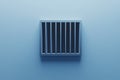 A modern white radiator with advanced heating, displayed in isolation on a white background Royalty Free Stock Photo