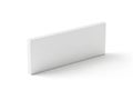 Modern white rectangular tray isolated on white background Royalty Free Stock Photo