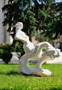 Modern Sculpture, Reclining Female Figure, Tirana, Albania