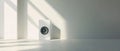 Modern White Speaker in Minimalist Room Royalty Free Stock Photo