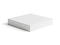 Modern white square object isolated on white background Royalty Free Stock Photo