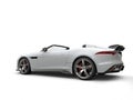 Modern white super sports car - studio shot - back view