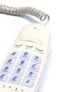 Modern white telephone Royalty Free Stock Photo