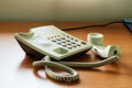 Modern white telephone Royalty Free Stock Photo
