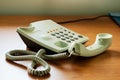 Modern white telephone Royalty Free Stock Photo