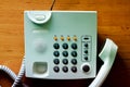Modern white telephone Royalty Free Stock Photo