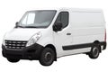 Modern white van. Royalty Free Stock Photo