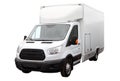 Modern white van. Royalty Free Stock Photo