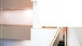 Modern white walls and clean interior in public architectural building space Royalty Free Stock Photo