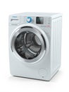 Modern white washing machine. 3D Royalty Free Stock Photo