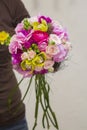 Modern white wedding bouquet