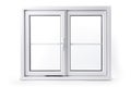 Modern White Window Frame Isolated on White Background Royalty Free Stock Photo