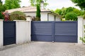 Modern wicket and grey gate of home aluminum portal suburb door in house