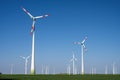 Modern wind power turbines Royalty Free Stock Photo