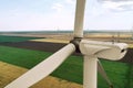 Wind turbine, closeup. Alternative energy source Royalty Free Stock Photo