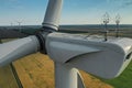 Wind turbine, closeup. Alternative energy source Royalty Free Stock Photo