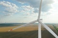 Windmill in wide field. Energy efficiency