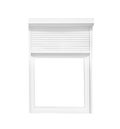 Modern window with rolling shutter isolated on white Royalty Free Stock Photo