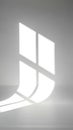 Modern Window Shadow Reflection in Minimalist Room Royalty Free Stock Photo