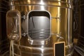Modern wine factory with new large fermentation Tanks Wine Cellar stainless steel tanks Royalty Free Stock Photo