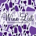 Modern wine list with a retro touch