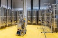 Modern wine technology with stainless steel tanks