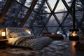 Modern winter geodesic dome