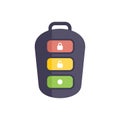 Modern wireless car key fob showing lock unlock buttons
