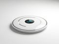 Modern wireless charging pad with blue led indicator Royalty Free Stock Photo