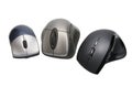 Modern wireless computer mouses Royalty Free Stock Photo