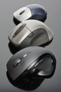 Modern wireless computer mouses Royalty Free Stock Photo