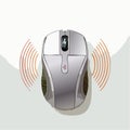 Modern Wireless Mouse Vector Illustration Royalty Free Stock Photo