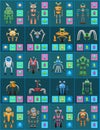 Modern Wireless Robots with Automatic System Set Royalty Free Stock Photo