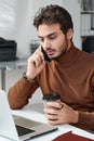 Modern woman reading message on phone Royalty Free Stock Photo