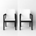 Modern Wood Chairs: Clean-lined And Photorealistic Set Of Two