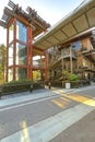 Modern wooden architechture on the California coast in San Diego