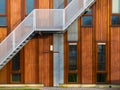 modern wooden building exterior Royalty Free Stock Photo