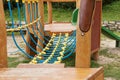 Modern wooden children playground Royalty Free Stock Photo