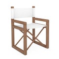 Modern Wooden Folding Director or Garden Chair. 3d Rendering