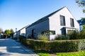 Modern wooden house in housing estate, Germany