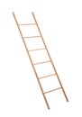 Modern wooden ladder isolated. Construction tool Royalty Free Stock Photo