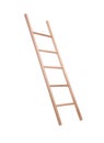 Modern wooden ladder isolated. Construction tool Royalty Free Stock Photo