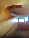 Modern wooden stairs in Art Gallery of Ontario