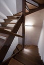 Modern and wooden stairs Royalty Free Stock Photo