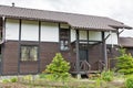 Modern two storey cottage in suburb Royalty Free Stock Photo